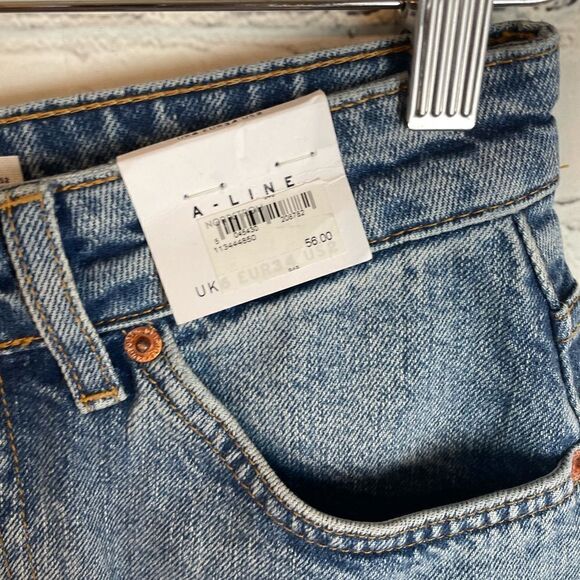TopShop A-Line Jean Shorts Size 2 NWT - Picture 3 of 8